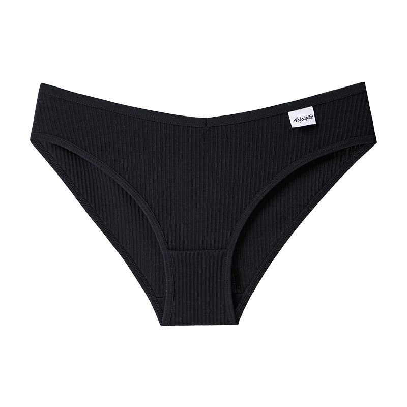 Foreign trade underwear women's pure cotton crotch mid-waist sexy seamless women's pure desire, European and American breathable hip-lifting briefs sports