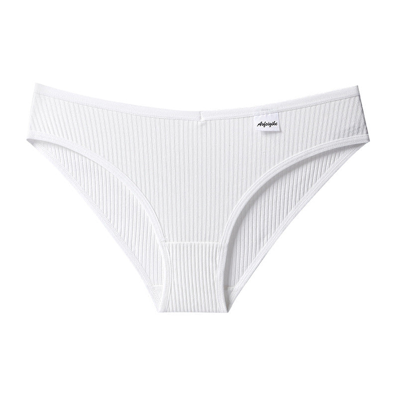 Foreign trade underwear women's pure cotton crotch mid-waist sexy seamless women's pure desire, European and American breathable hip-lifting briefs sports