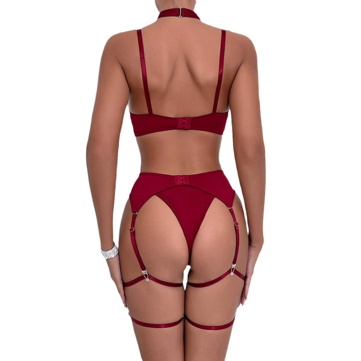 Sex underwear, sexy temptation, garters hollowed out to gather four-piece women