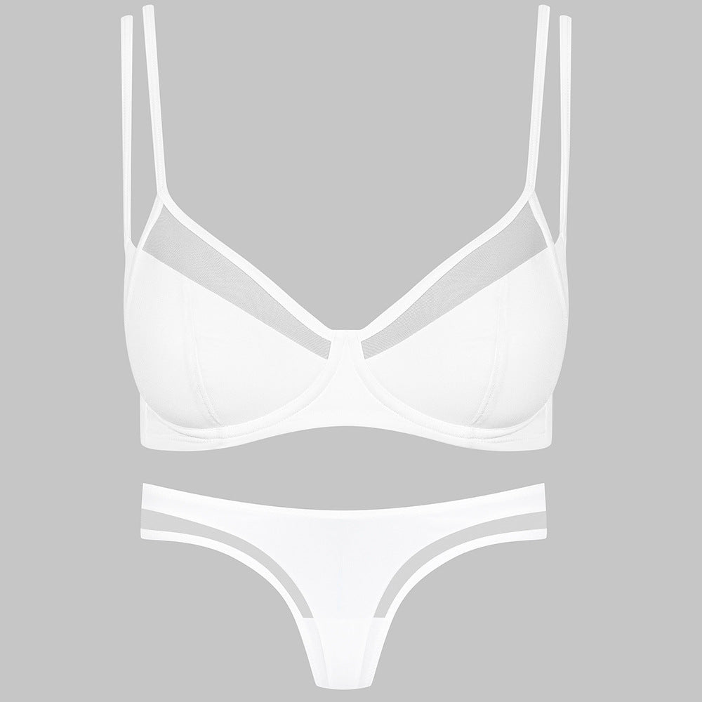 Sexy simple premium double cup underwear light and breathable Jane Eyre French bra gathers big breasts and shows small fun