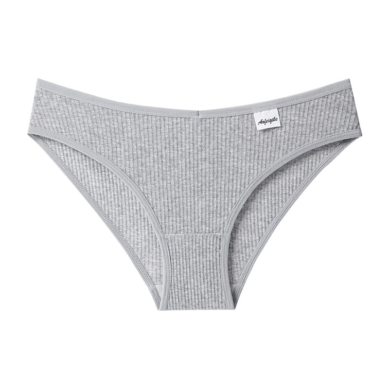 Foreign trade underwear women's pure cotton crotch mid-waist sexy seamless women's pure desire, European and American breathable hip-lifting briefs sports