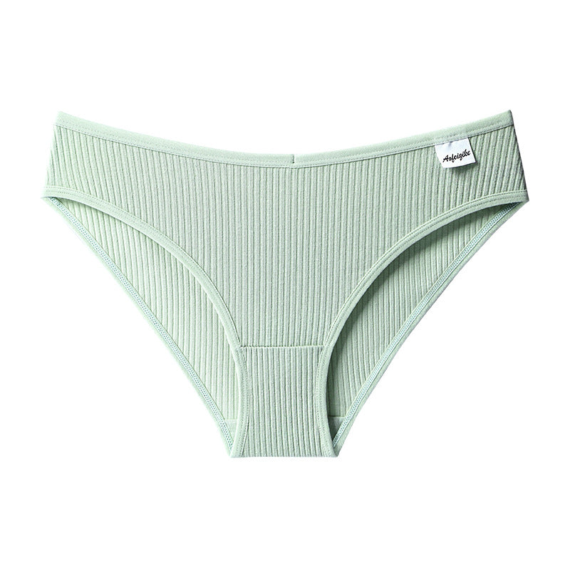 Foreign trade underwear women's pure cotton crotch mid-waist sexy seamless women's pure desire, European and American breathable hip-lifting briefs sports