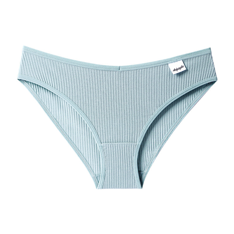 Foreign trade underwear women's pure cotton crotch mid-waist sexy seamless women's pure desire, European and American breathable hip-lifting briefs sports
