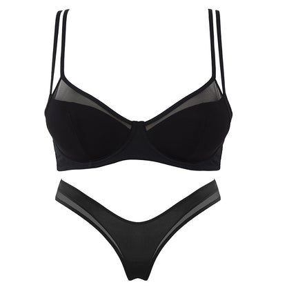Sexy simple premium double cup underwear light and breathable Jane Eyre French bra gathers big breasts and shows small fun