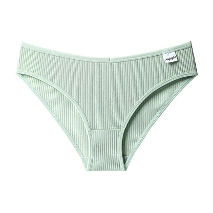 Foreign trade underwear women's pure cotton crotch mid-waist sexy seamless women's pure desire, European and American breathable hip-lifting briefs sports