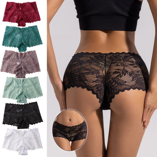 Sexy lace panties women's comfortable and breathable low-rise seamless women's briefs large size light boxer panties