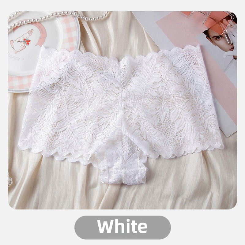 Sexy lace panties women's comfortable and breathable low-rise seamless women's briefs large size light boxer panties