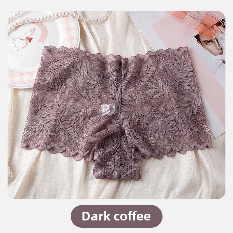 Sexy lace panties women's comfortable and breathable low-rise seamless women's briefs large size light boxer panties
