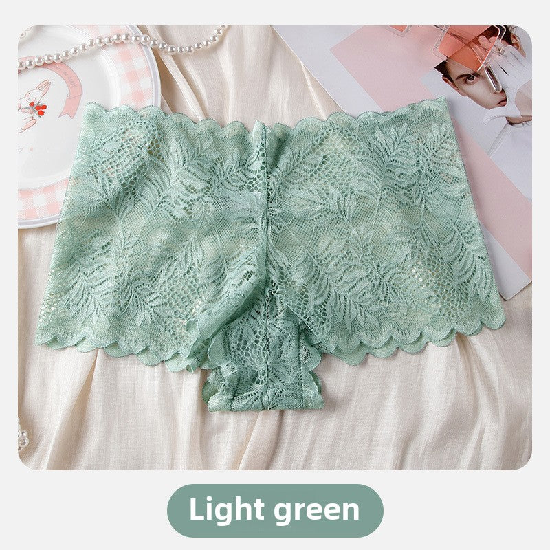Sexy lace panties women's comfortable and breathable low-rise seamless women's briefs large size light boxer panties
